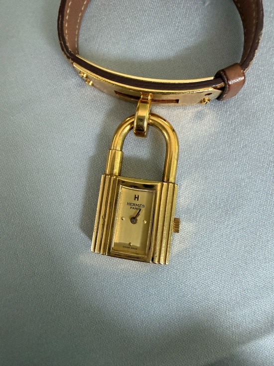 Hermes Padlock Vintage Leather Bracelet Watch main image 5